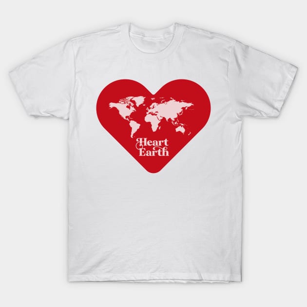 Heart Earth T-Shirt by ScottCarey